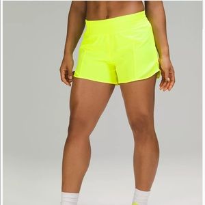 Lululemon Hotty Hot 4 inch Highlight Yellow RARE